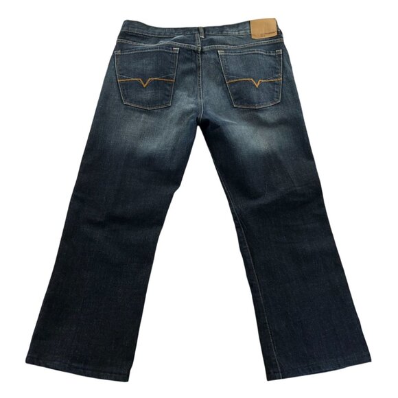 Vintage Guess Mens Cliff Boot Cut Jeans Size 36 Blue Dark Denim Classic Stretch - Picture 2 of 16